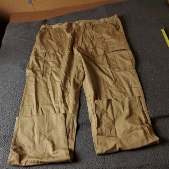 NEW Boulder Creek Trading Cargo Pants Big Tall Mens 54 38L Tan Chino Khaki Cott - Picture 1 of 7